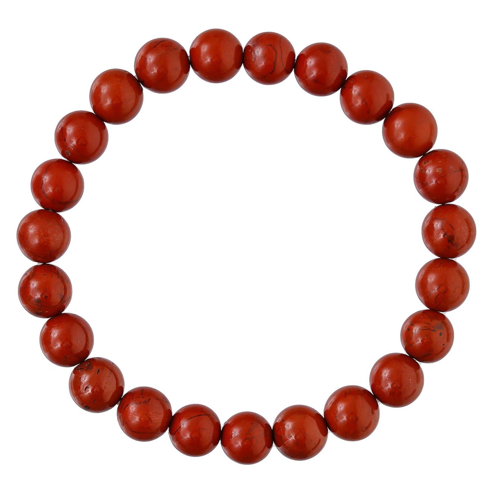 Red Jasper Bracelet for Women Men's Gifts - Protection Healing Crystal Bracelet - 8mm Gemstone Beaded Adjustable